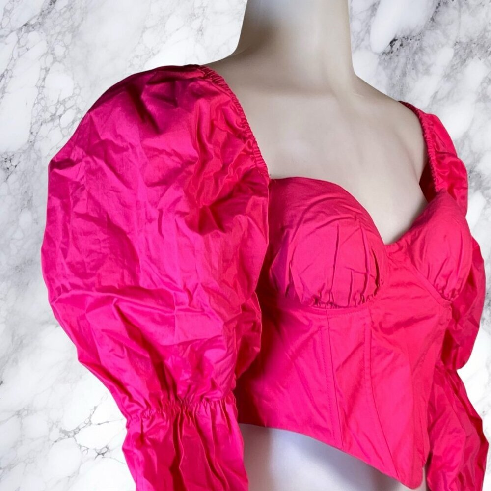 MAJORELLE Tawny Corset Top Hot Pink - Picture 7 of 10